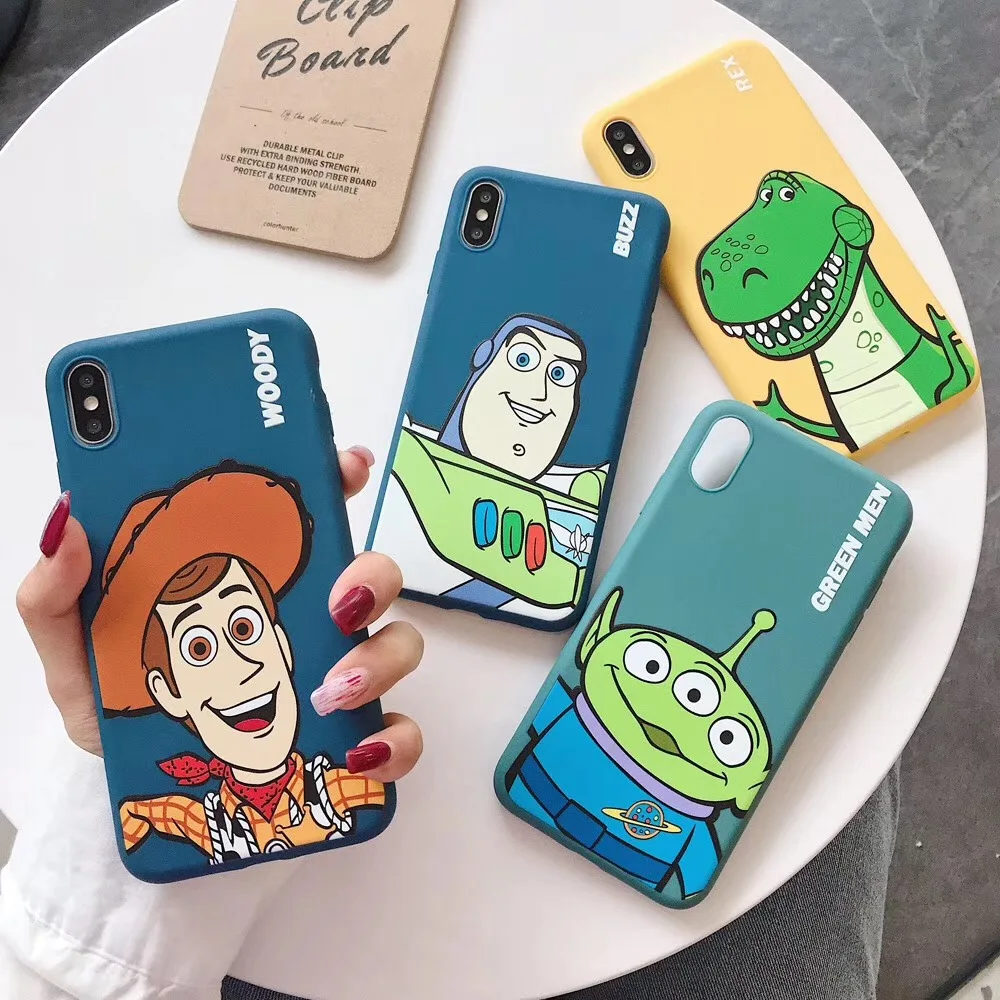 

Cute Cartoon Buzz Lightyear Woody Toy Story Soft Scrub silicone Phone Case Cover Funda Coque For iPhone 7 7Plus 6 6S 8 8Plus X XS 11 Pro Max XR