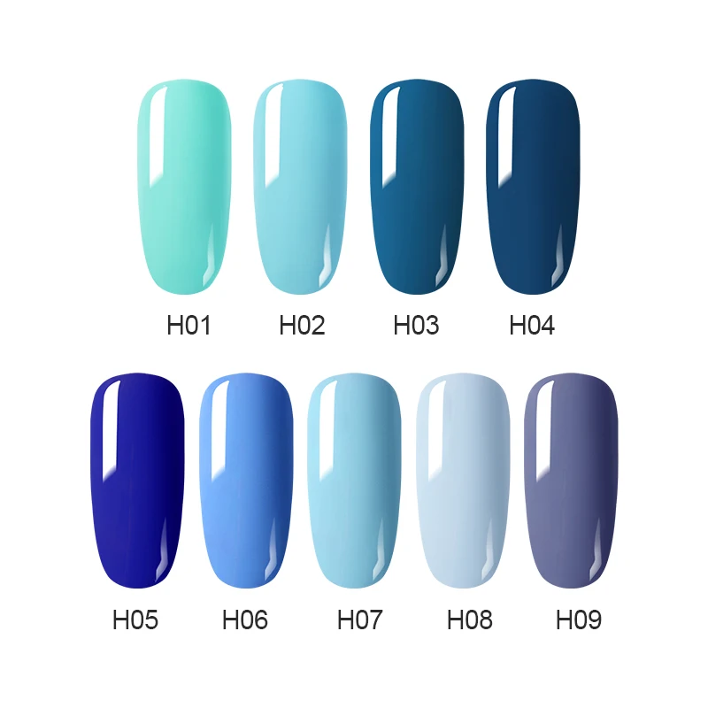 NEE JOLIE УФ Гель-лак для полировки лак синяя серия цветной Одноцветный гель для ногтей 9 цветов для профессионального салона DIY 8 мл