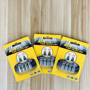 

4 Pcs Car Auto Tire Monitor Valve Dust Cap Pressure Indicator Sensor Eye Alert