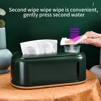 

Wipes Dispenser Portable Multifunctional Home Office Desktop Holder Bathroom With Press Bottle Tissues Box Modern Storage