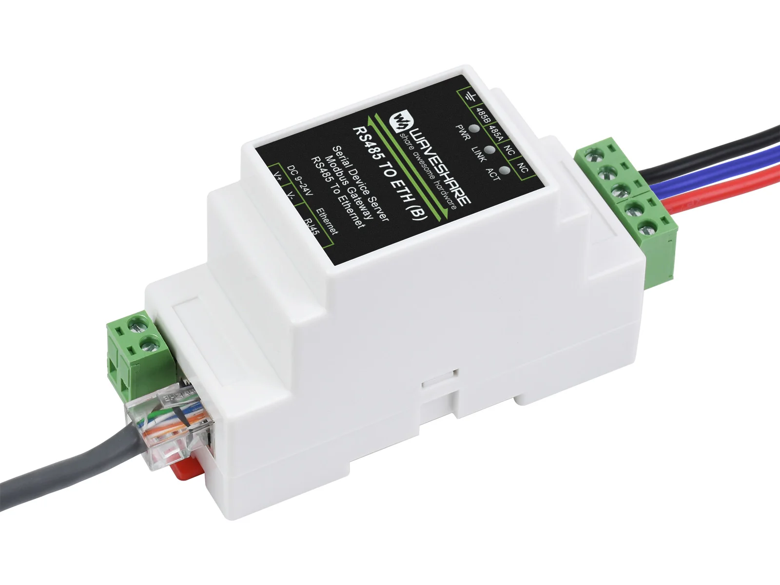 Servidor Serial Industrial Rs485 para Rj45 Ethernet Tcp ip para Serial Suporte de Montagem em Trilho Função Poe Opcional - Imagem 3