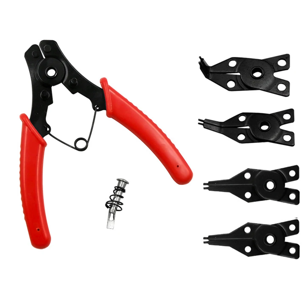 

4 IN 1 Set Multi-function Pliers Snap Ring Pliers Tool Carbon Steel Bold spring Multi Crimp Tool Remover Retaining Circlip Plier