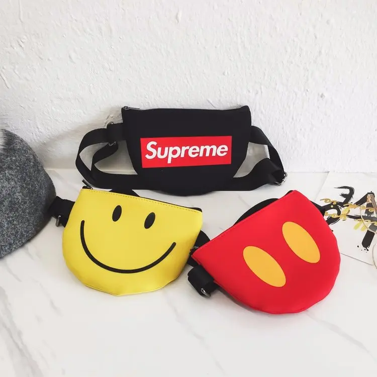 

2018 Spring Korean-style Children Shoulder Bag Smiling Face Bag Baby Wallet Chest Bag Cartoon Cute Decoration Purse