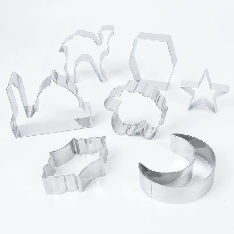 5Pcs/set Eid Mubarak Biscuit Mold Moon Star Camel Cookie Cutters DIY Cake Baking Tools Ramadan Kareem Muslim Party Decorations