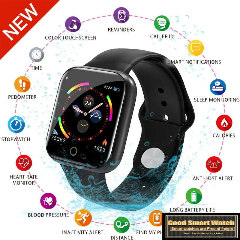 GSS Смарт часы с пульсометром и кислородом I5 для мужчин женщин PK B57 умные Apple Watch Android