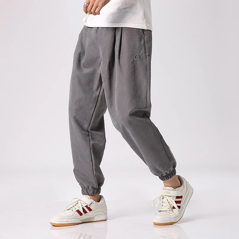 

High Quality Men Casual Pants Solid-color Loose Thin Lightweight Drawstring Elastic Trousers Simple Soft Comfortable Mens Pants