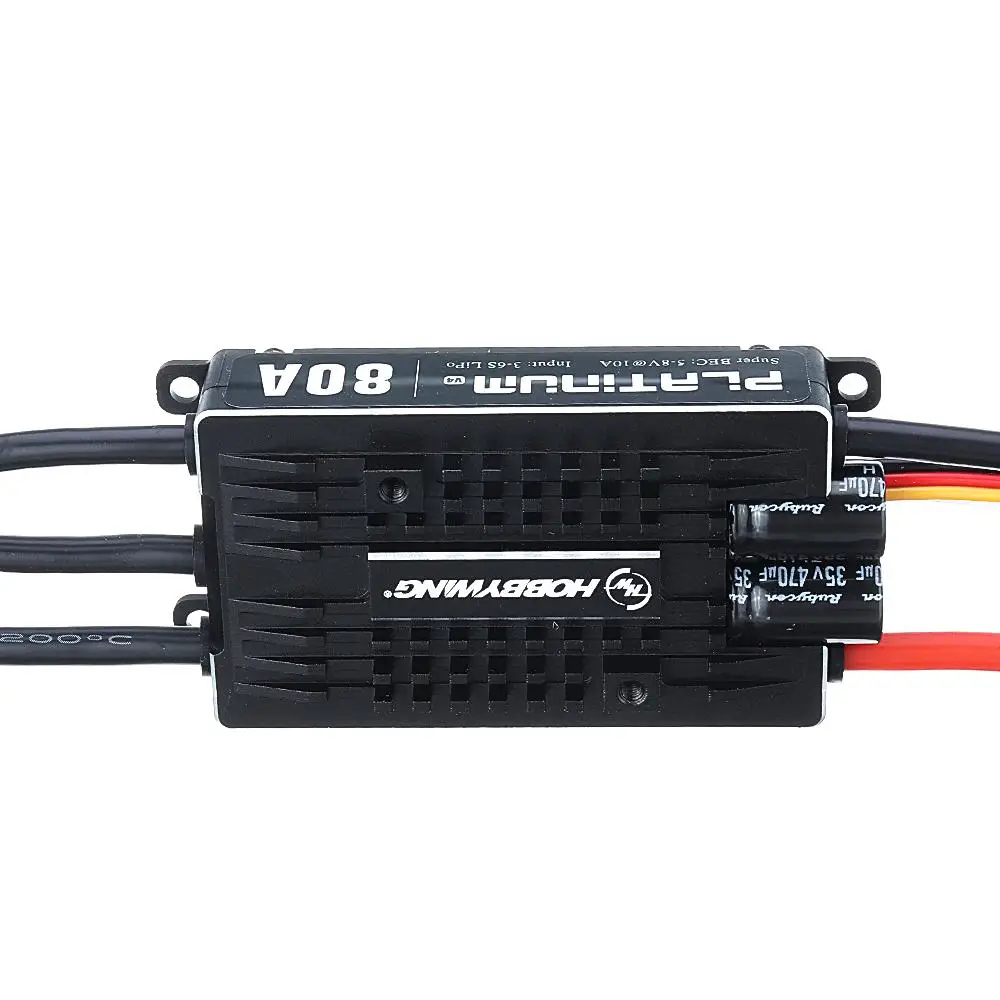 HobbyWing platino 80A V4 ESC 3 S-6 S BEC 5-8V 10A para 450L-500 clase Heli