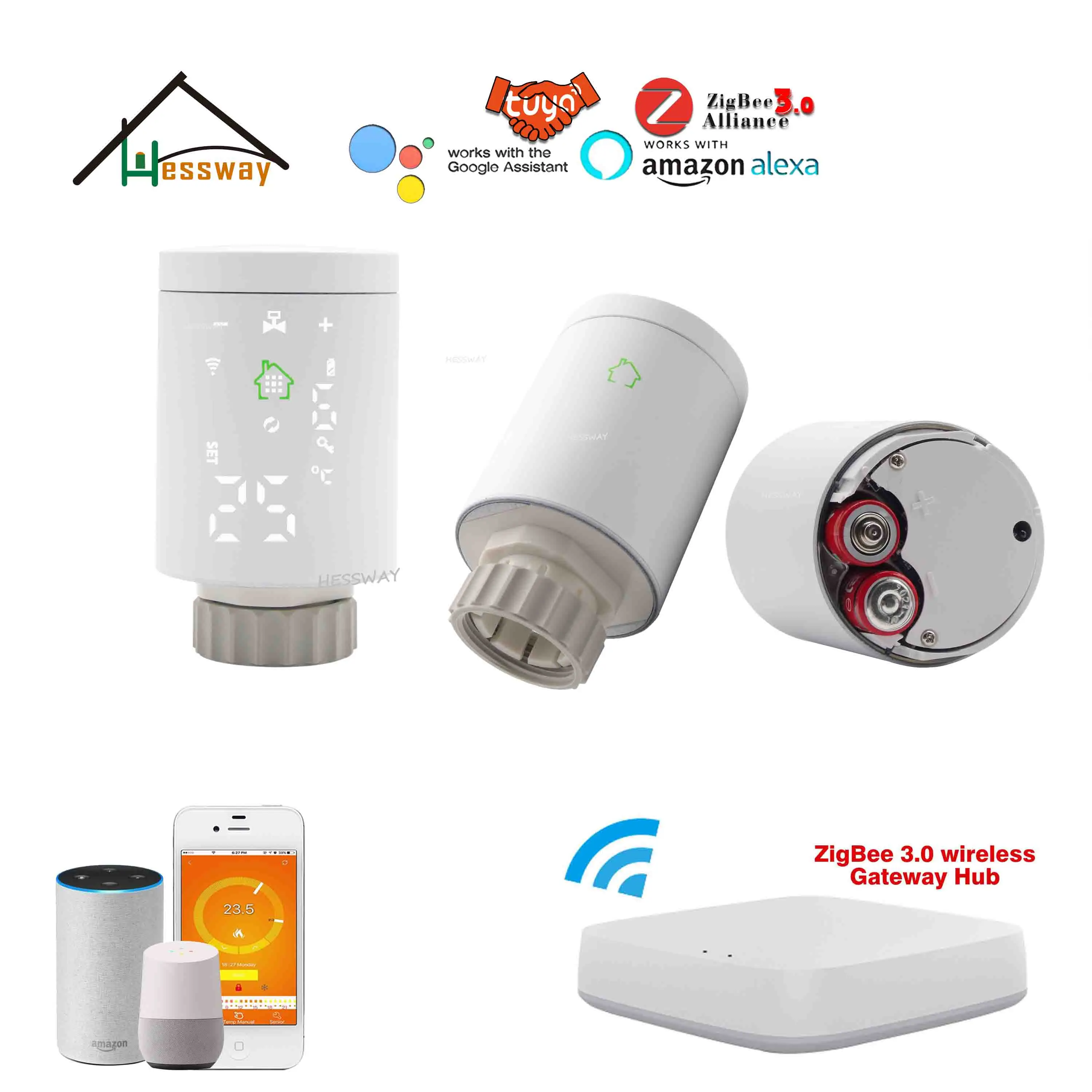 Термостат радиатора HESSWAY zigbee термостат с Wi Fi для теплого пола умный