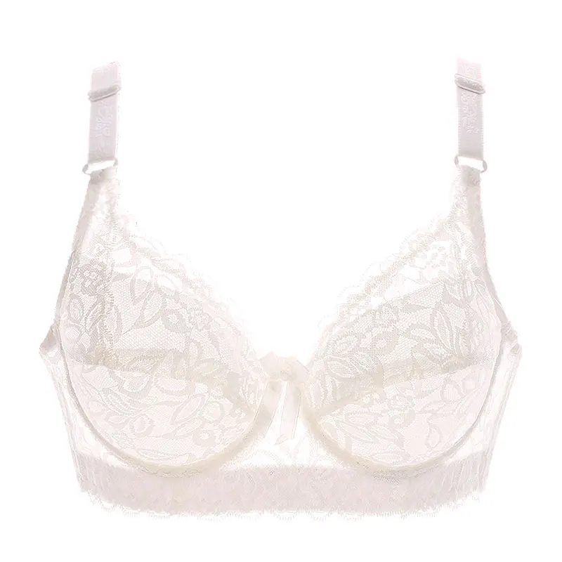 Hot Full cup thin underwear small bra plus size wireless adjustable lace Women's bra breast cover B C D cup Large size Lace Bras underwire bra Bras