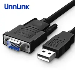 Unnlink 1,5 м USB к DB9 RS232 последовательный usb-адаптер, кабель COM Порты и разъёмы DB9 контактный кабель RS232 для Win 7 8 10 XP MAC OS X принтер светодиодный POS