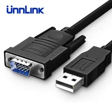 Unnlink 1.5 m usb para db9 rs232 adaptador de cabo serial usb com porta db9 pino cabo rs232 para win 7 8 10 xp mac os x impressora led pos