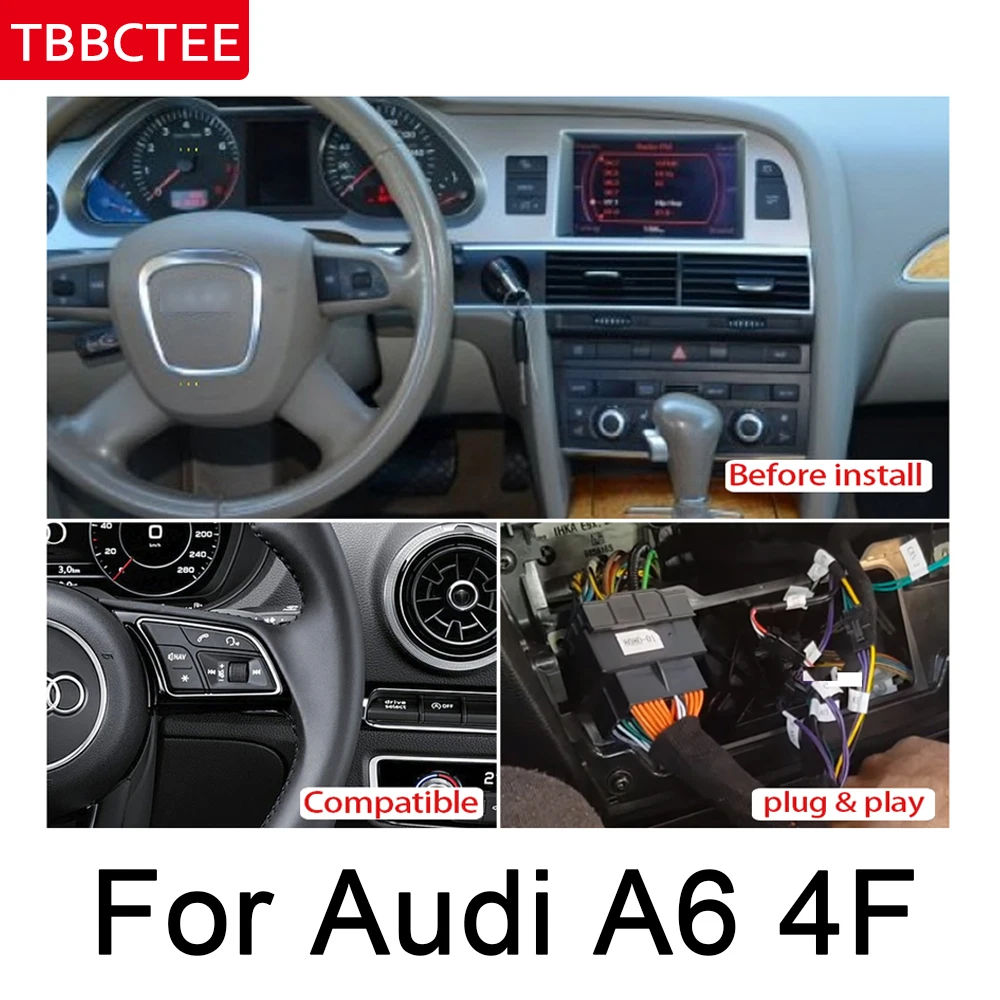Автомагнитола для Audi A6 4F 2005 2006 2007 2008 2009 MMI GPS Android навигация AUX стерео