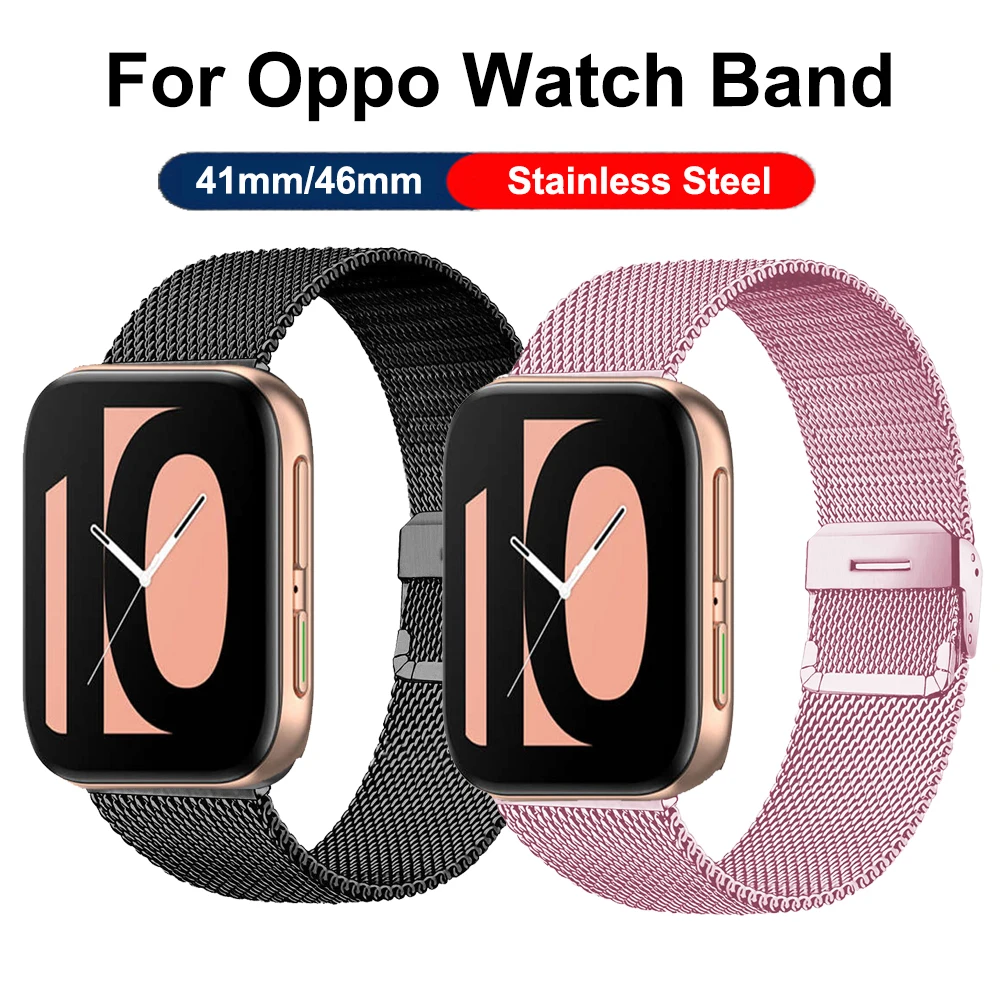 Stainless Steel Closure Metal Bracelet For Oppo Watch 46mm