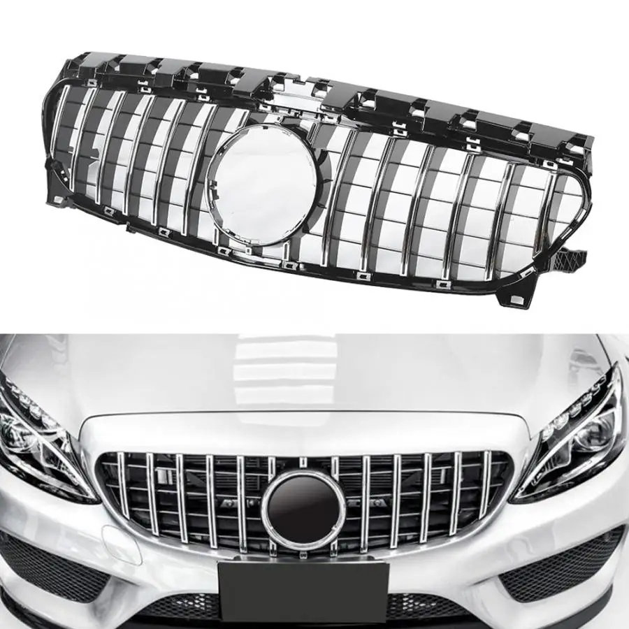 Передний гриль для GT-Style серебристый ABS подходит Mercedes CLA W117 2015 2016 2017 2018 2019