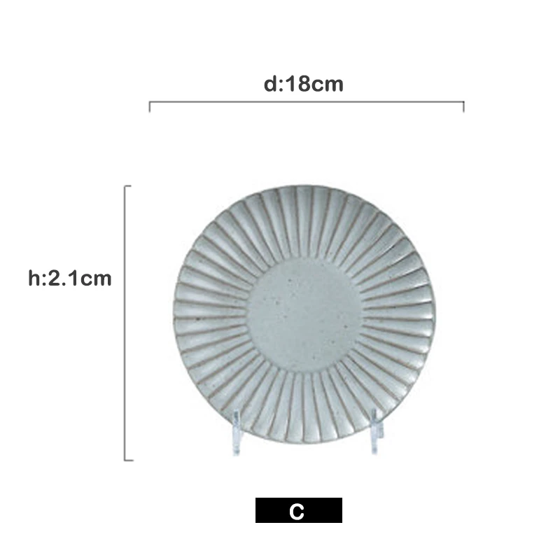 Ретро посуда обеденные тарелки для закусок фрукты тарелка для сухих фруктов высокое качество ручной работы суши чайный поднос десертная обеденная тарелка, столовая посуда - Цвет: C