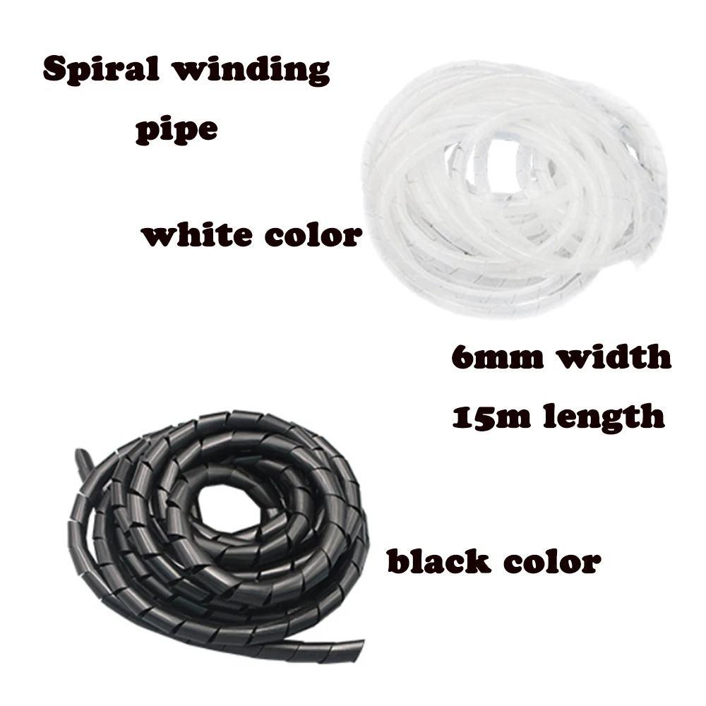 

Spiral wrapping band 6mm 5-15m/roll Hose protection wire case management fixed bundle of wire Protection Wire Winding pipe tube