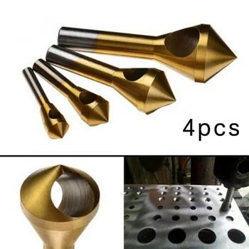 

4* Inclined Hole Chamfer Countersink Deburring Drill Bit Set Cutting Metal Tool drilling head replacement accessories parta tool