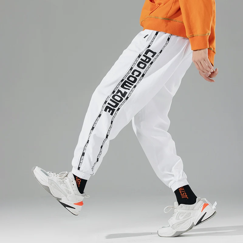 Yasword Men Pants Trousers Straight Ankle-Length Solid Color Casual Fashion Loose Male Elastic Waist Clothing Streetwear
