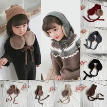 Детский шарф 2 в 1, теплые плюшевые наушники с ушками на зиму и осень, милые модные детские наушники, зимние наушники, Женская повязка на голову