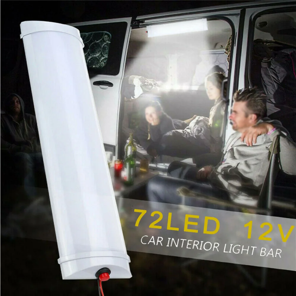 12 V/24 V автомобиль грузовик светодиодный чтение светильник 72-светодиодный интерьер автомобиля высокого светильник потолочная лампа белый лампа светильник 6500K