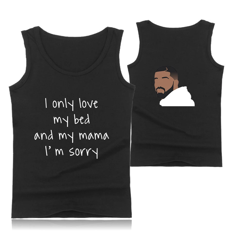Drake male star New fashion sleeveless shirts tank top men Fitness shirt mens singlet Bodybuilding workout gym vest fitness men