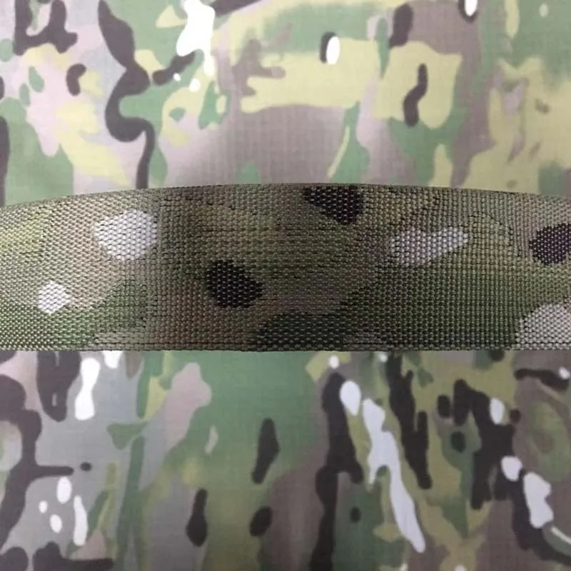 MC 38mm 25 мм 38 мм 50 мм в ширину 1 м длина Военная Мультикам MC жаккардовое плетение ремень DIY ремень с крючком лента - Цвет: MC 38mm