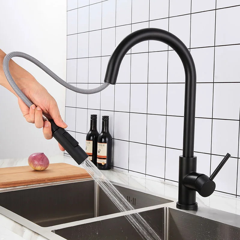  Touch Kitchen Tap Senducs Pull Out Kitichen Faucet Intelligent Touch Sensing Kitchen Sink Faucet Bl - 4000321893928