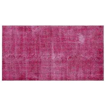 

Handmade Fuchsia Vintage Overdyed Turkish Area Rug 112x205 Cm-3'8''X6'9''