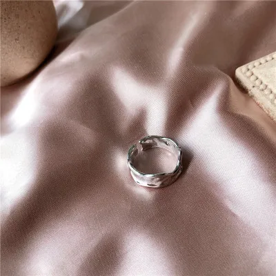HUANZHI имитация кристалла прозрачный геометрический неправильный складной серебряный металлический плетеное кольцо для мужчин, женщин, девочек вечерние ювелирные изделия в стиле панк - Цвет основного камня: B