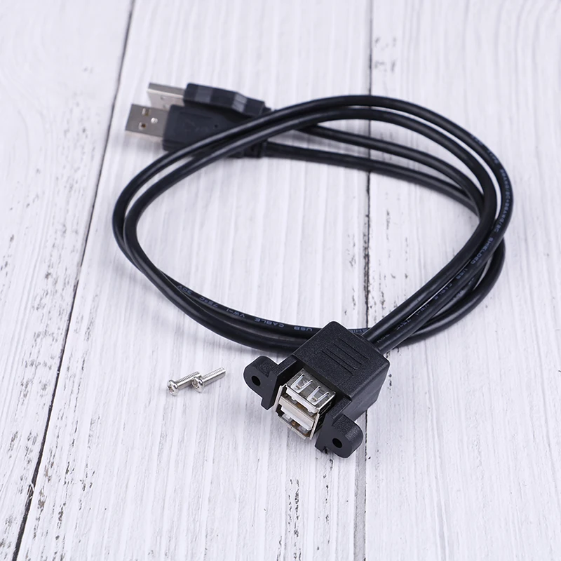 1 шт. двойной USB 2,0 удлинитель Профессиональный 1 гнездо панель крепление к 2 USB A мужской удлинитель 50 см