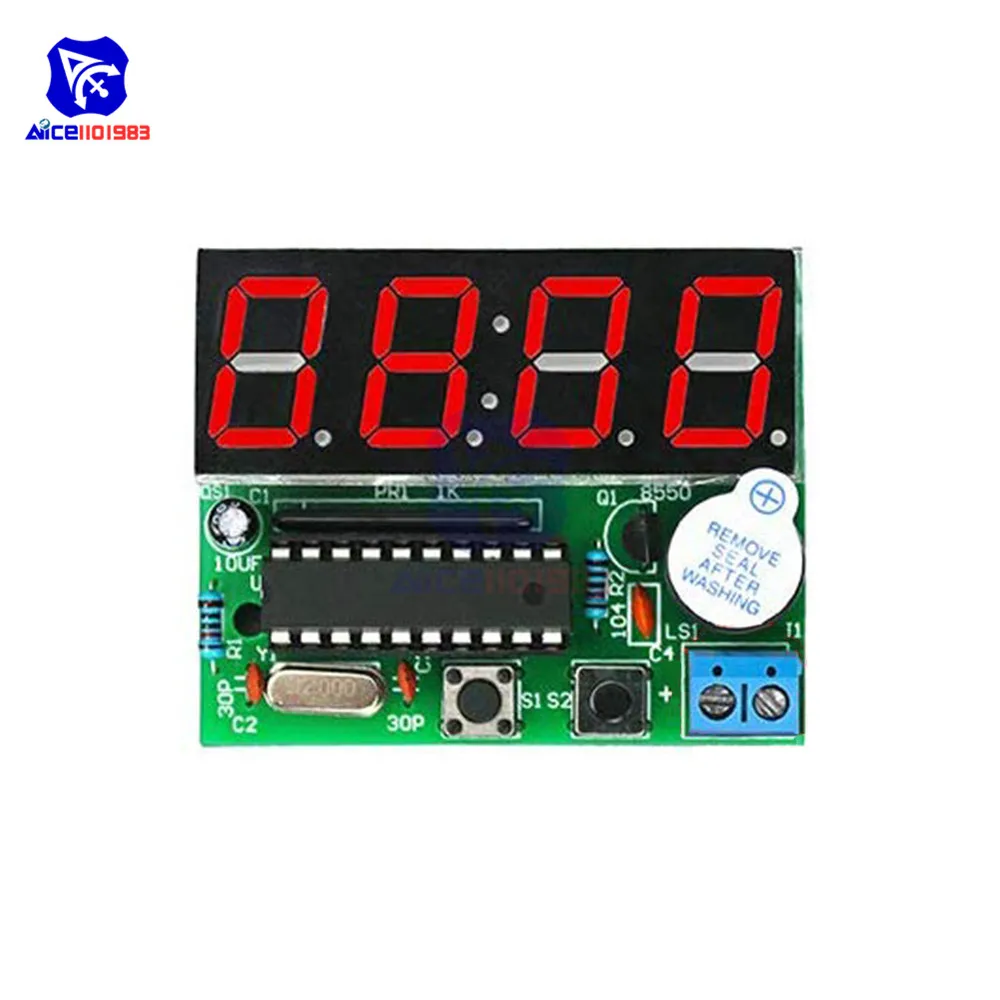 5PCS AT89C2051 Digital 4 Bits Electronic Clock Electronic Production Suite DIY 