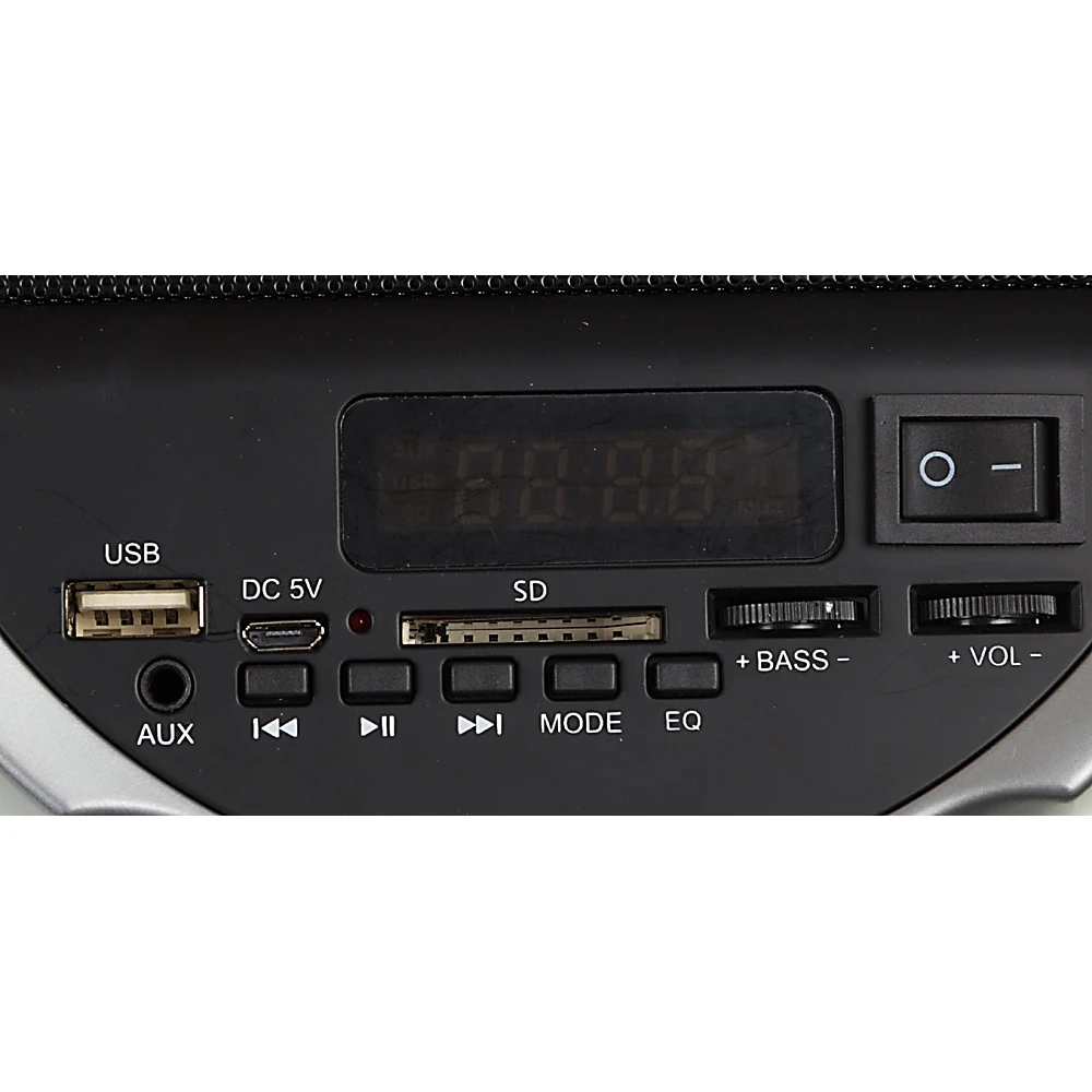 Колонка порт. Ginzzu GM-886B черный 18W 2.0 BT/3.5Jack/USB 3000mAh