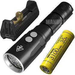 2019 NITECORE DL20 + F1 Зарядное устройство + IMR18650 3100 мА/ч, Батарея CREE XP-L HI V3 светодидный фонарь для дайвинга Водонепроницаемый IPX8 100 м погружной