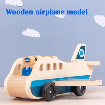 

Baby Toys Kids Infant Toddler Wooden Children's Aircraft Simulation Aviation Model Set Toys Gift for Kids Gifts For Baby