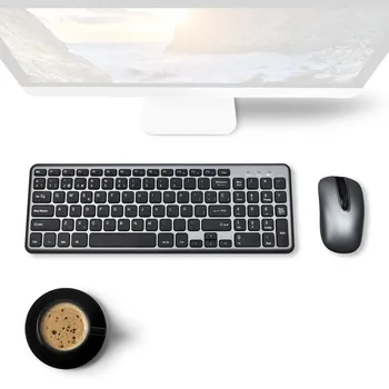 

2020 New Fashion Wireless Keyboard and Mouse Combo Full Size Ergonomic Compact with Number Pad беспроводная клавитура мышка