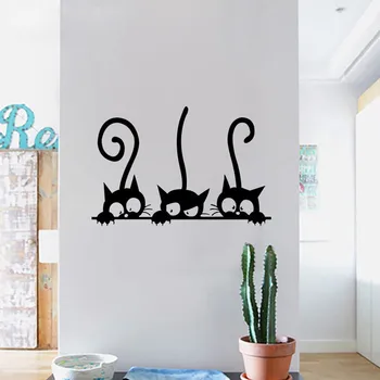 

Wall Stickers Cats black 30x20cm waterproof Animal Household Room Window Wall Sticker Mural Decor Decal Removable diy home new25