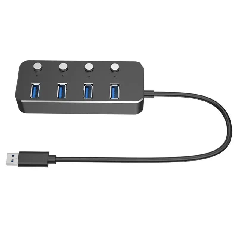 3,0 концентратор супер скорость 4 порта Внешний микро-usb-хаб разветвитель портативный для Apple Macbook Air ноутбук ПК планшет концентратор