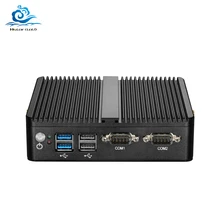Fanless Mini PC Celeron J1900 J1800 Windows 10 Linux Dual LAN 2 COM Celeron N2810 HDMI WIFI usb 2*RJ45 computer pc
