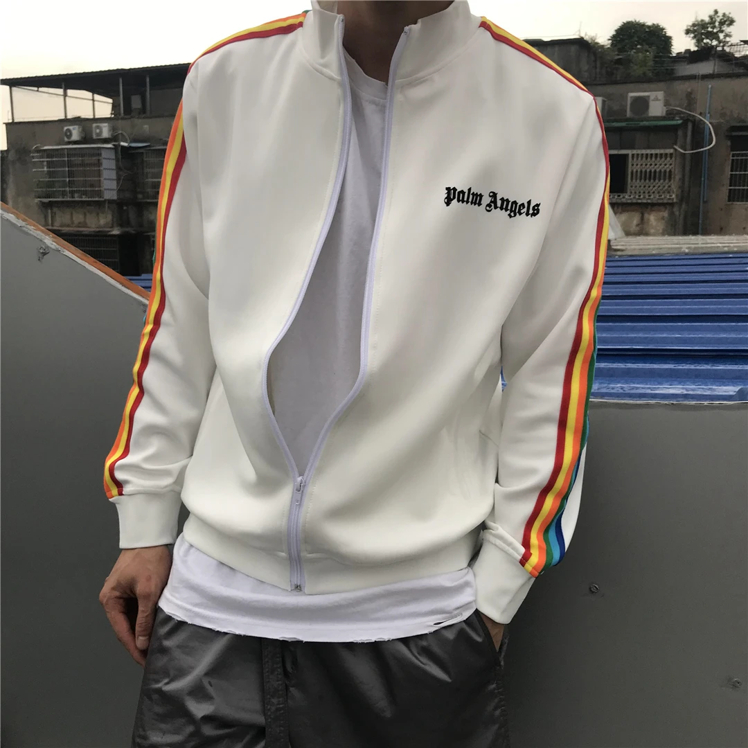 Palm angels side rainbow stripes casual 