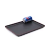 Japanese Tray Sushi Plate Melamine Imitation Porcelain Dinner Plate Rectangular Black Red Edge Hotel Guest Room Storage Tray 1