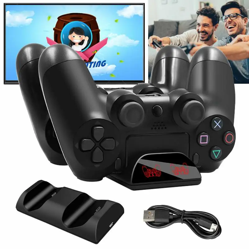 Fast For PS4 Controller Charging Dock Station Dual Charger Stand with Status Display Screen for Play 4/PS4 Slim/PS4 Pro | Электроника