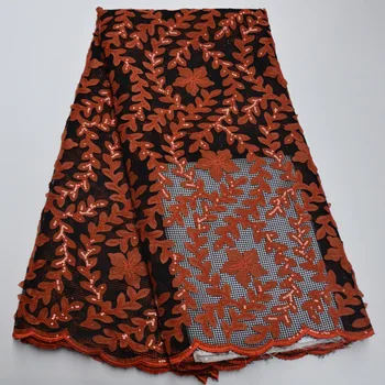 

French Sequins Tulle Lace Fabric 2020 High Quality African Lace Fabric Nigerian Mesh Lace Fabrics For Dress TV8-74
