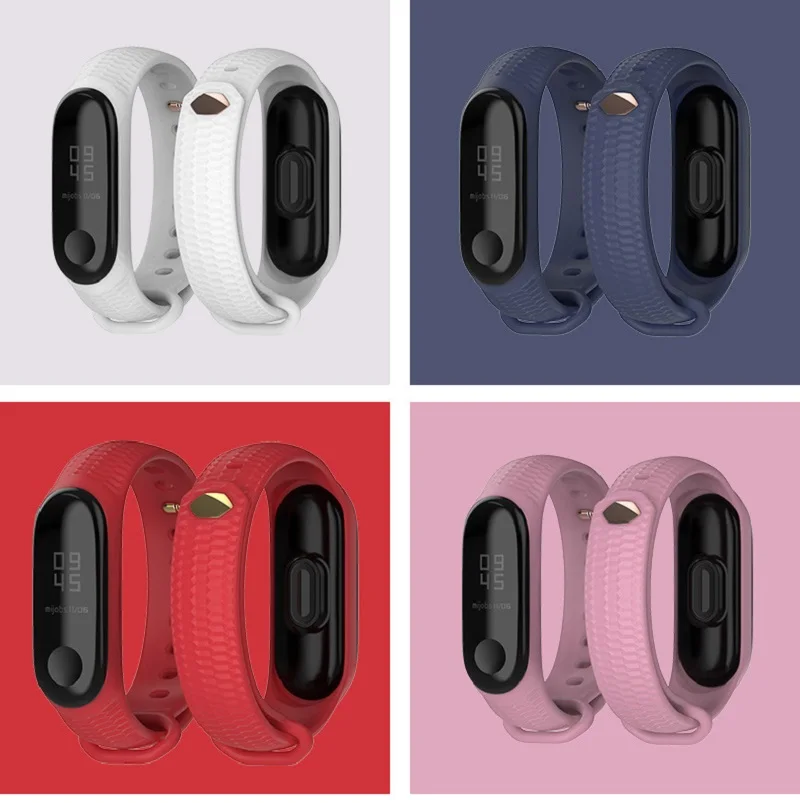 Модный браслет mi Band 4, силиконовый ремешок на запястье, браслет для Xiaomi mi, 3 ремешка, аксессуары для mi band 3, умные браслеты mi band 4
