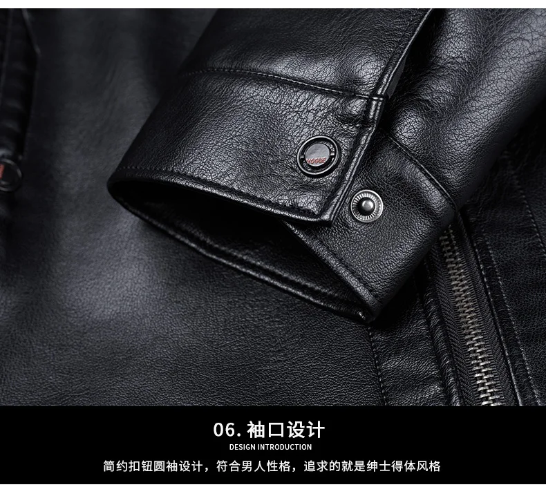 Leather Leather Jacket Men's Fur One Casual Thickened Plus Cashmere Sheep Leather Jacket Short Coat men's winter genuine leather coats & jackets