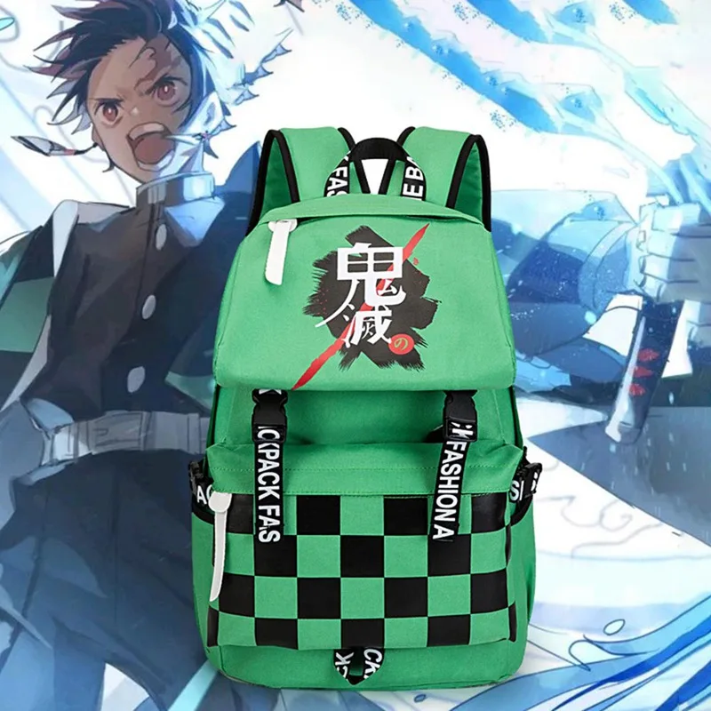Модные аниме-рюкзаки Demon Slayer: Kimetsu no Yaiba рюкзак Наплечная Сумка школьная сумка для книг дорожная сумка