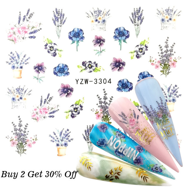 New Jewelry Nail Sticker Black Vintage Boho Style Decals Manicure Water Transfer Slider Foil Slider Decorations