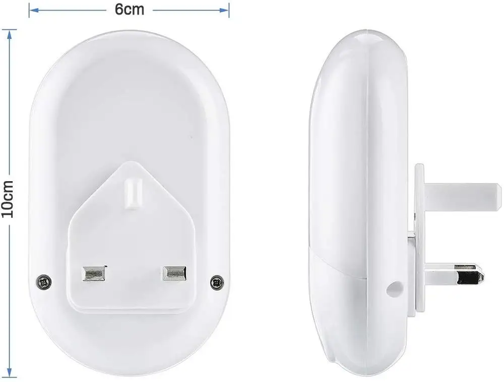 LED Night Light,Plug in Night Light Warm White 4000K-4500K 110V-220V 0.5W 15lm Dusk to Dawn Optical Sensor Light Plug in Light I - Испускаемый цвет: UK Plug