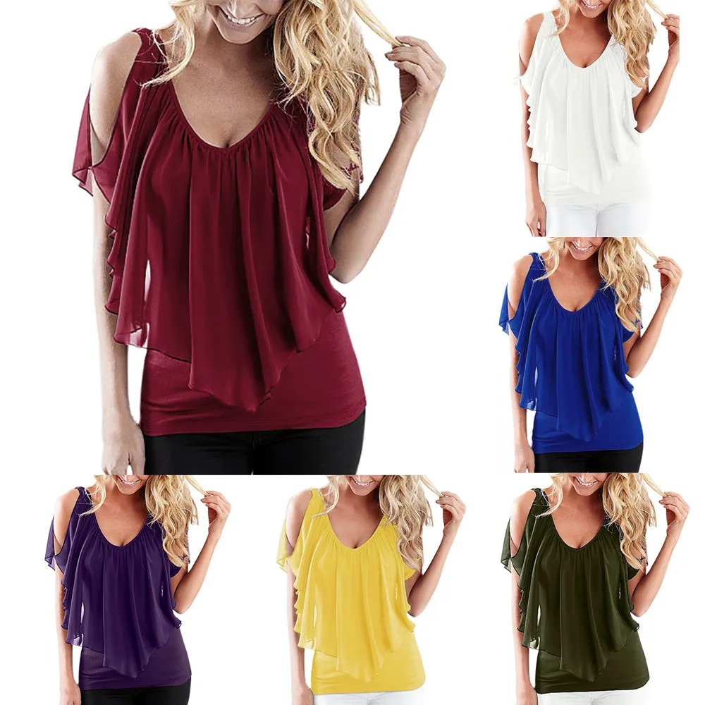 Harajuku T Shirt Women Summer Irregular Tee Shirt Femme Off Shoulder Shirts Mesh Top Female T-shirt Camisetas Verano Mujer