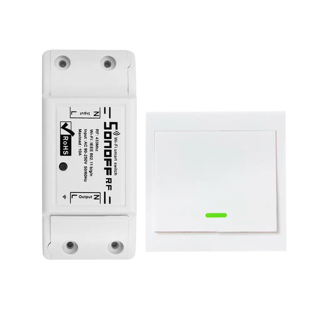 Sonoff RF WiFi Smart Switch RF Receiver Remote Control Smart Light Timing Switchs 1 2 3Gang 433Mhz RF Remote for Alexa Google 