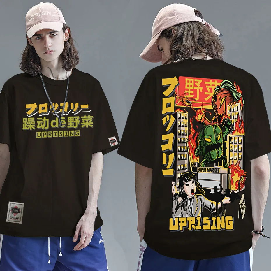 

2020 Men Hip Hop T Shirt Japanese Harajuku Cartoon Monster T-Shirt Streetwear Summer Tops Tees Cotton Tshirt Oversized HipHop